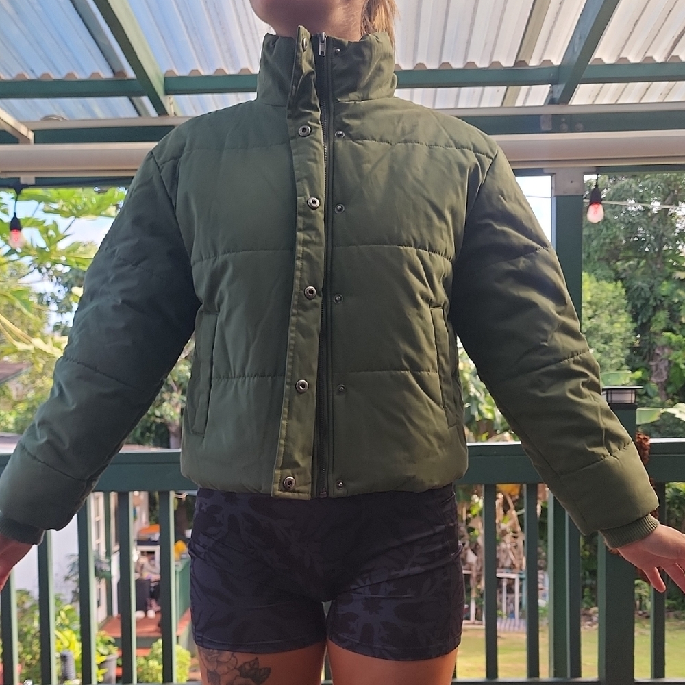 RVCA Dark Green Women's Puffer Jacket